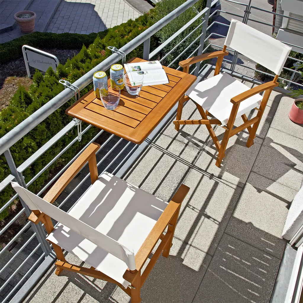 Katlanır Ahşap Balkon Masası