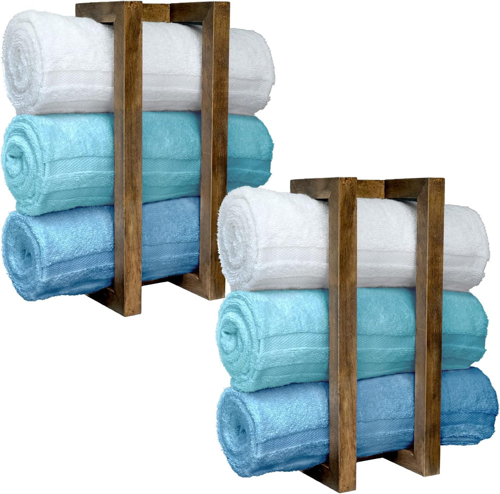 Duvara Monte Ahşap Havlu Askısı