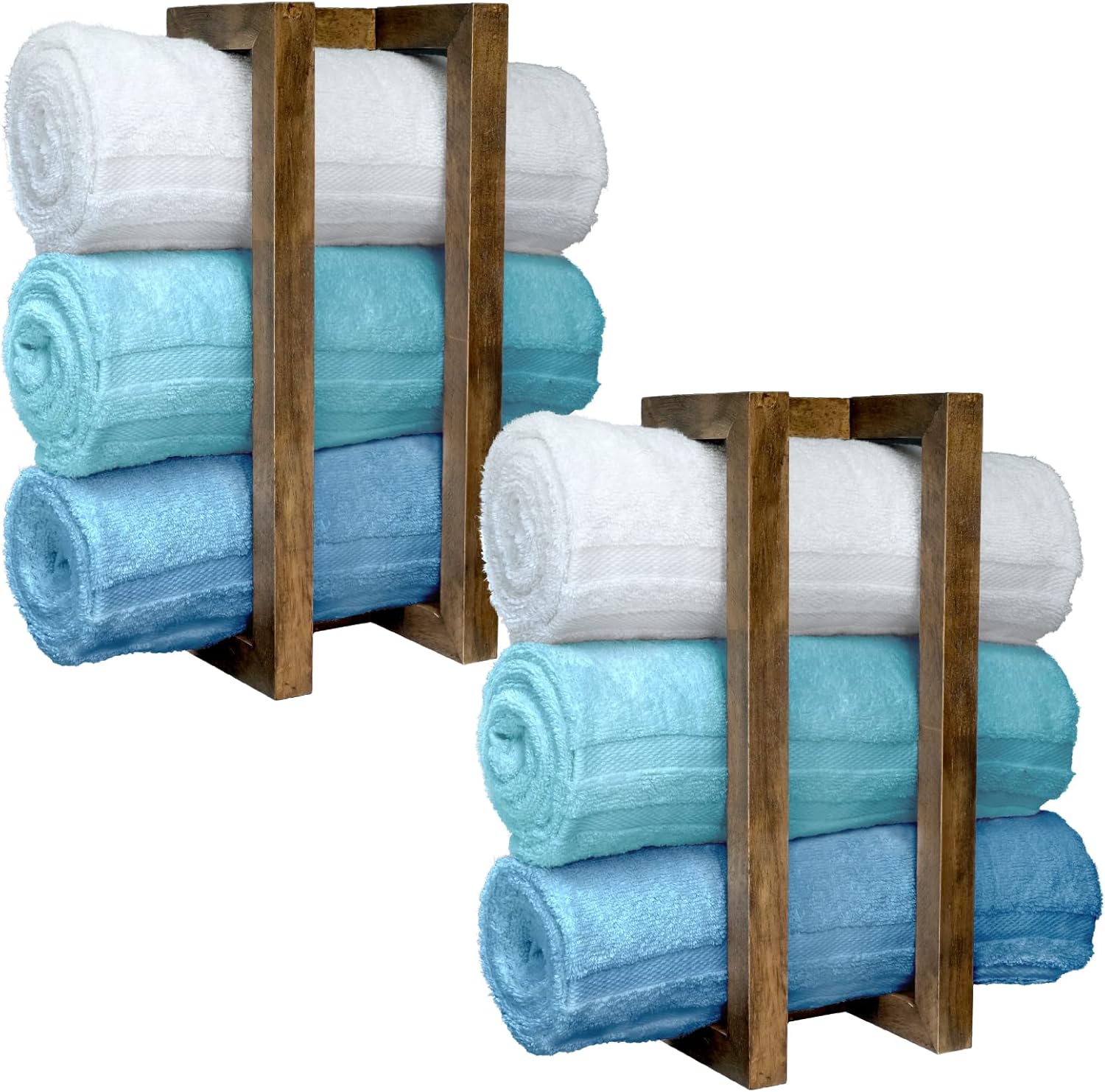 Duvara Monte Ahşap Havlu Askısı