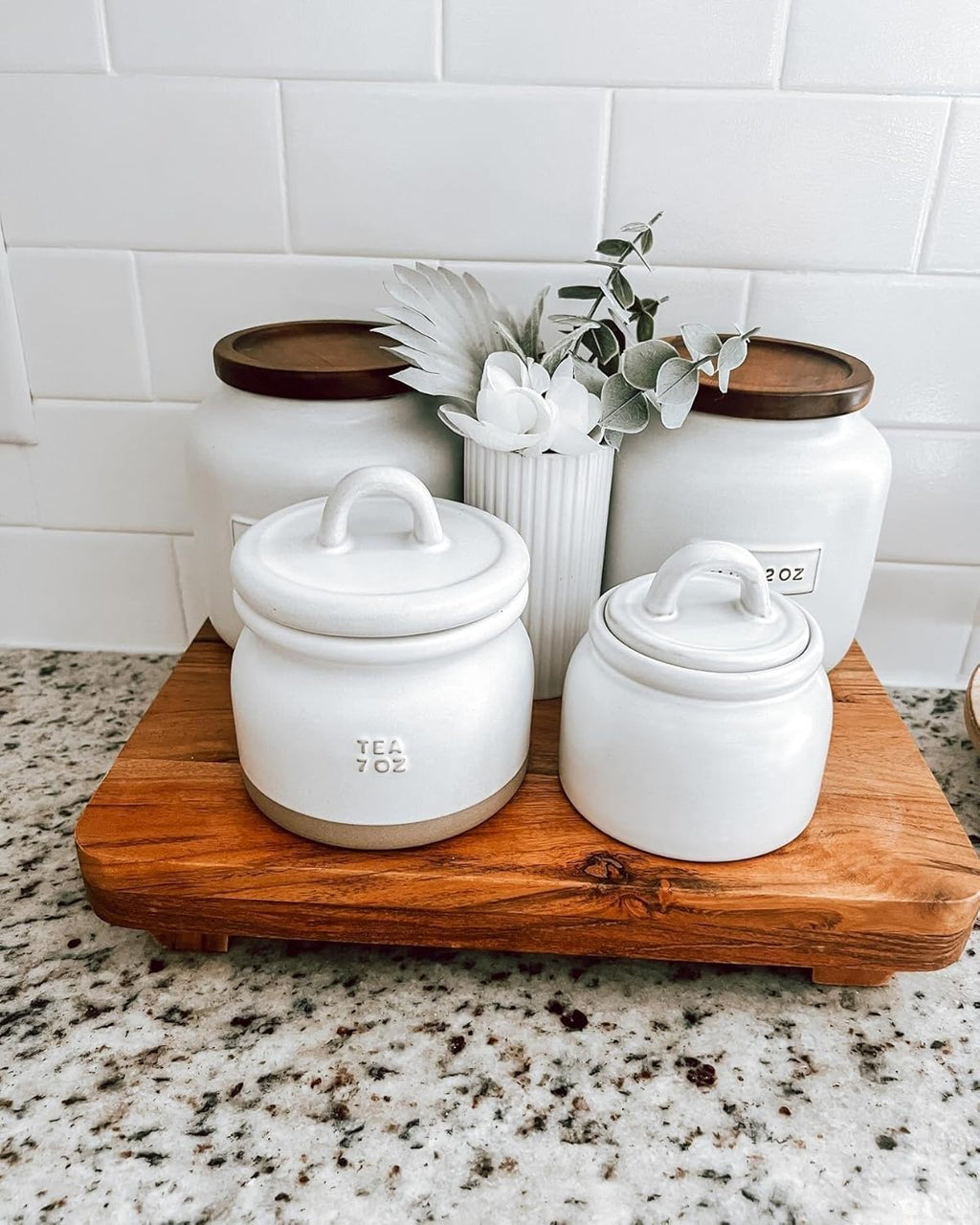 Ayaklı Ahşap Mutfak Tezgahı Düzenleyici Tepsi, Kahve Podu Tutucu Saklama Standı, Dekoratif Sergileme Platformu