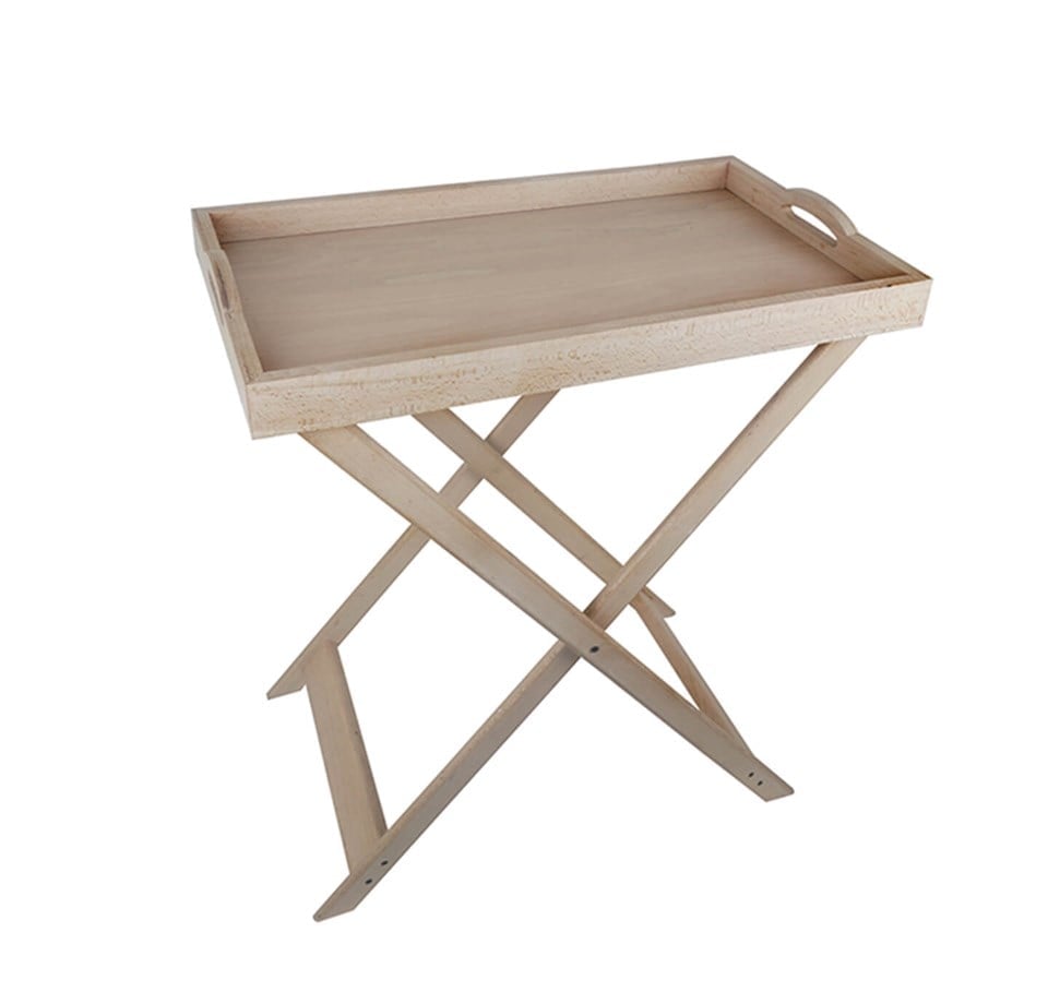 Dekoratif Ahşap Ayaklı Servis Tepsisi