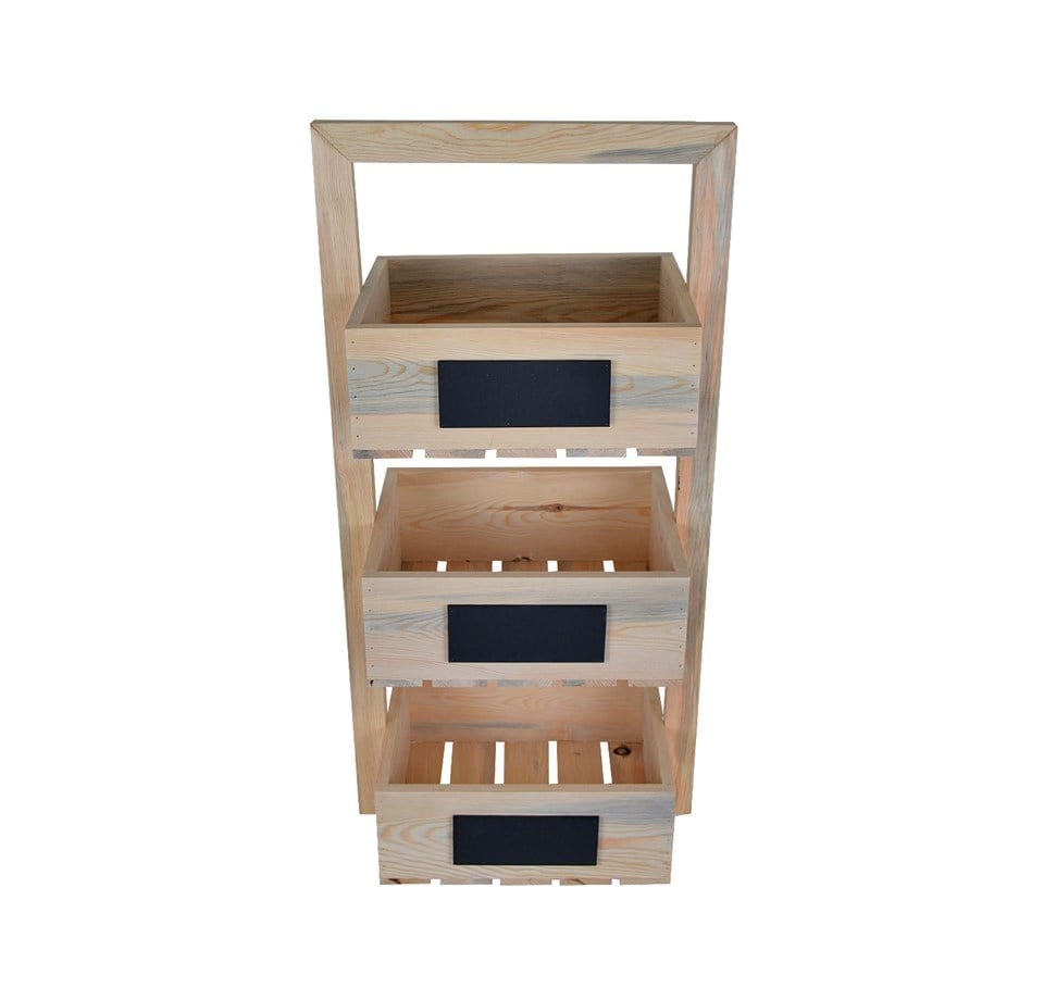 Naturel Yazı Tahtalı Meyve ve Sebze Sepeti